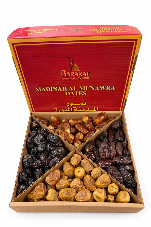 Premium 2kg Madinah Mixed Dates Gift Box | Authentic Saudi Selection | تمور المدينة المنورة